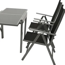 Garten Tischgruppe mit Klappstühlen - Arno (fünfteilig)