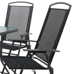 Garten Tischgruppe mit Klappstühlen - Alcamo (fünfteilig)