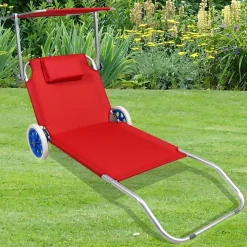 Garten- und Strandliege auf Rollen - Padmas