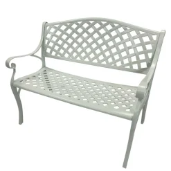 Gartenbank mit Armlehnen aus Aluminium - Liacantu
