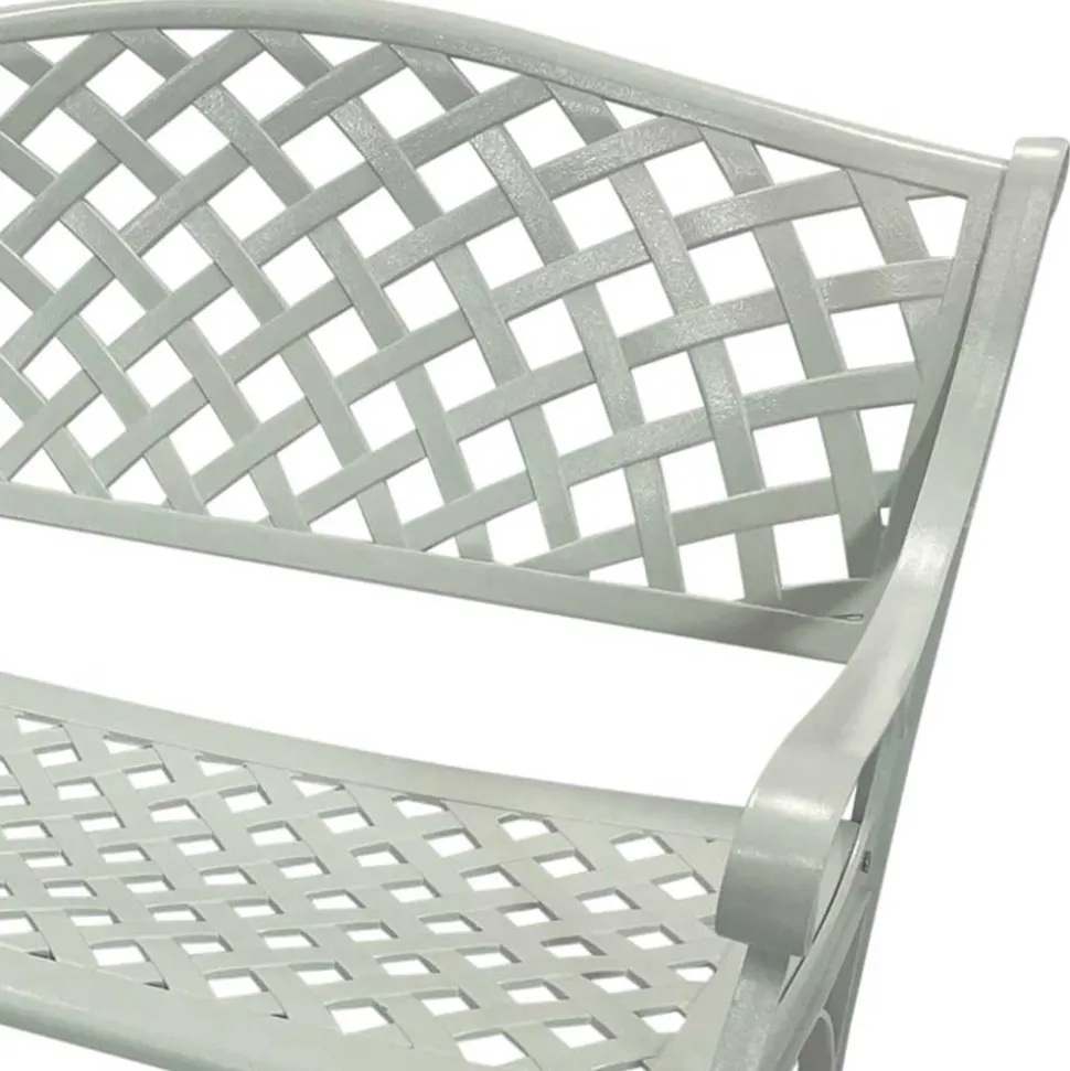 Gartenbank mit Armlehnen aus Aluminium - Liacantu