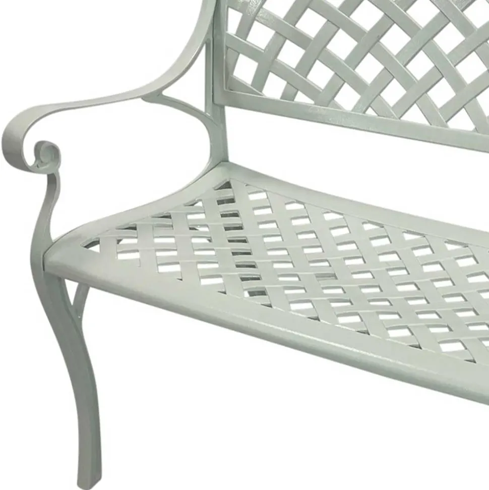 Gartenbank mit Armlehnen aus Aluminium - Liacantu