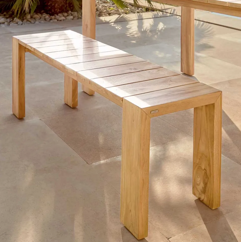 Gartenbank ohne Rückenlehne für Esstisch - Elisira