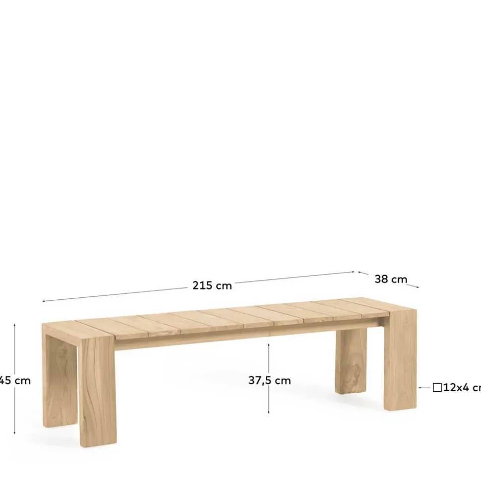 Gartenbank ohne Rückenlehne für Esstisch - Elisira