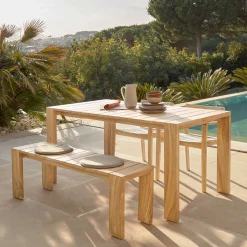 Gartenbank ohne Rückenlehne für Esstisch - Elisira