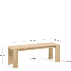 Gartenbank ohne Rückenlehne für Esstisch - Elisira