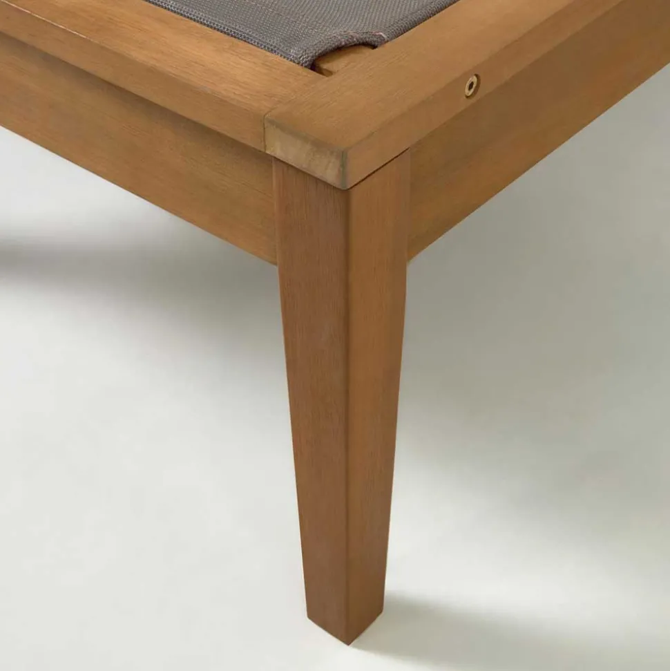 Gartenliege auf Rollen aus Eukalyptusholz - Promo