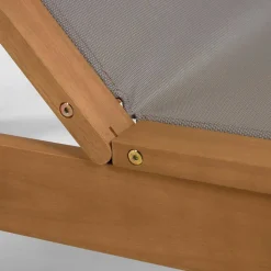 Gartenliege auf Rollen aus Eukalyptusholz - Promo