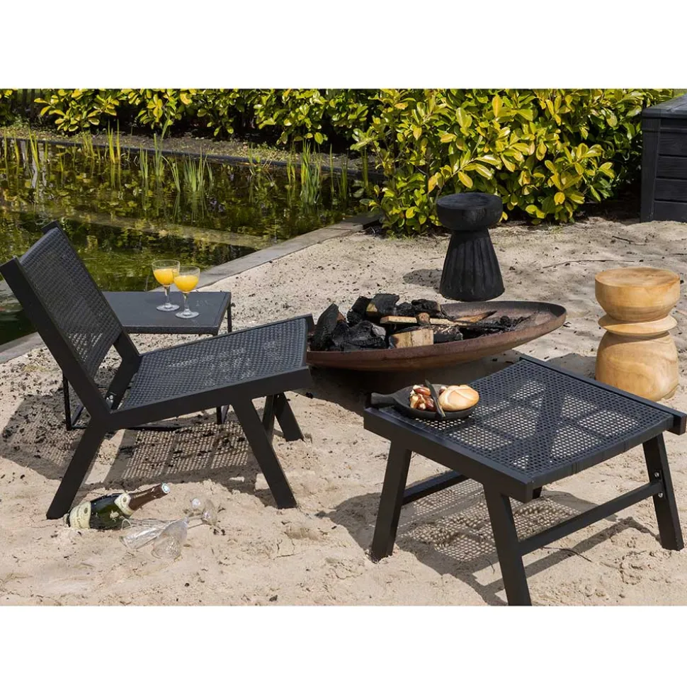 Gartensessel ohne Armlehnen in Schwarz - Saragoza