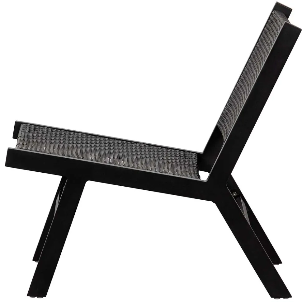 Gartensessel ohne Armlehnen in Schwarz - Saragoza