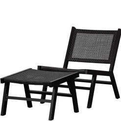 Gartensessel ohne Armlehnen in Schwarz - Saragoza