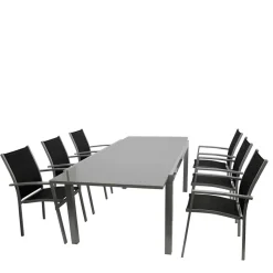 Gartensitzgruppe mit sechs Sitzplätzen - Capo (siebenteilig)