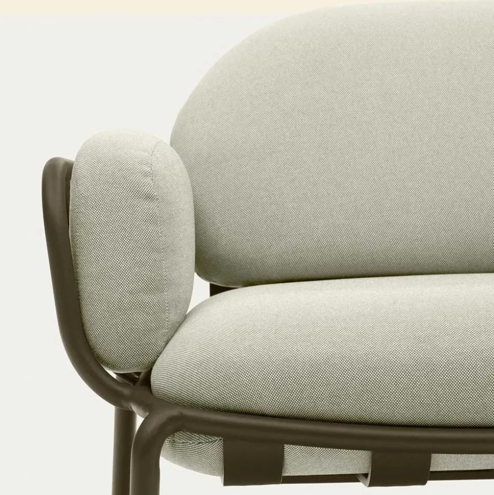 Gartensofa in Graugrün aus Metall - Ocna