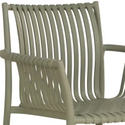 Gartenstühle aus Polypropylen in Graugrün - Ahin (4er Set)