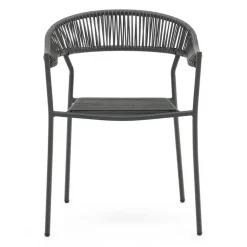 Gartenstuhl aus Geflecht und Stahl - Lavinaia (4er Set)