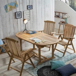 Gartenstuhl mit Armlehnen klappbar - Klahuma