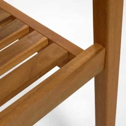 Gartenstuhl mit Armlehnen aus Holz - Tefano (2er Set)