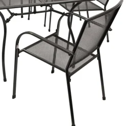 Gartentisch & 4 Armlehnstühle - Grover (fünfteilig)