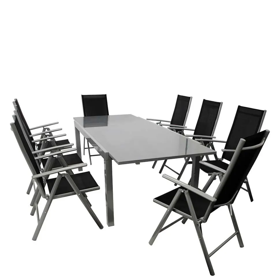 Gartentisch & acht Klappsessel - Olividos (neunteilig)