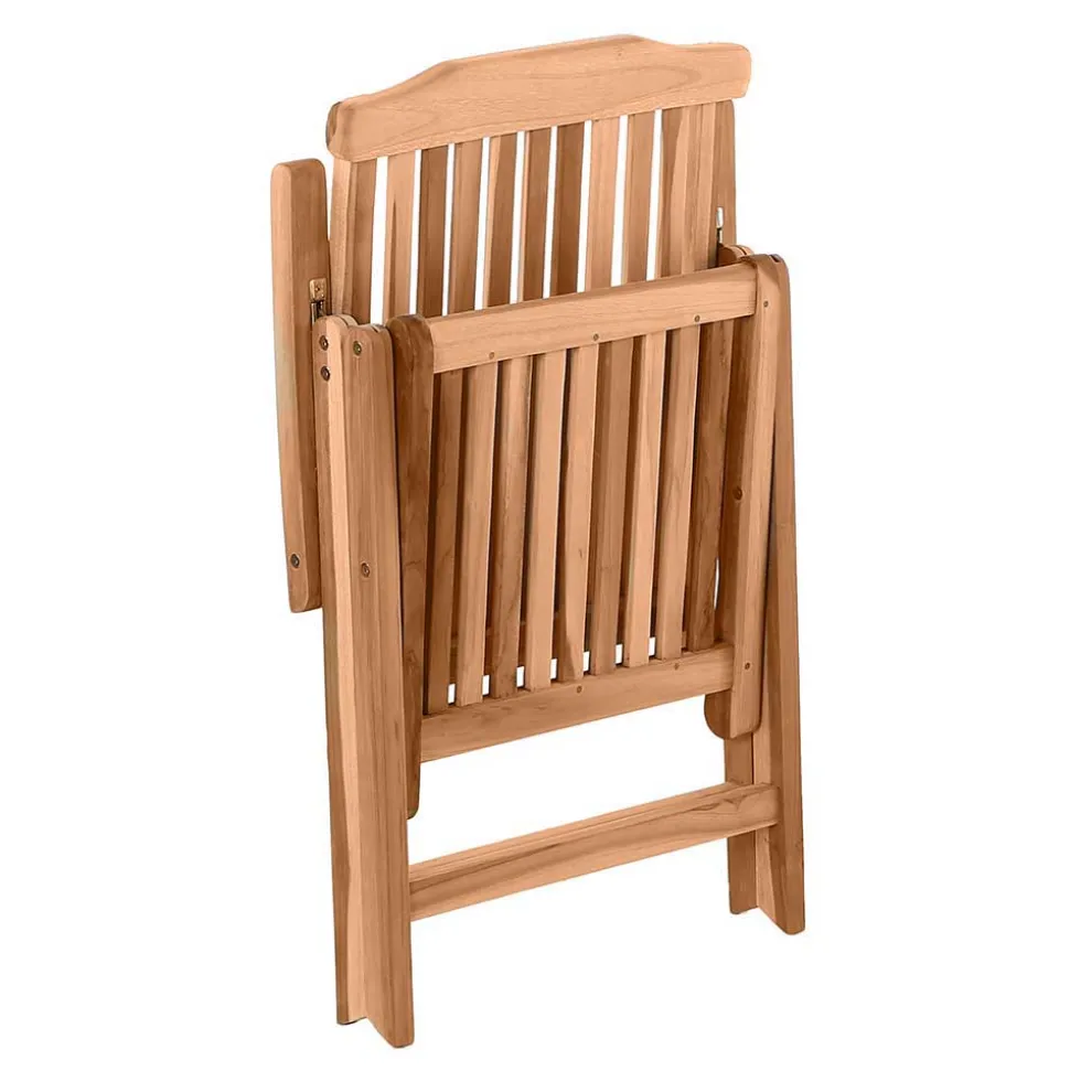 Gartentisch & Klappsessel aus Holz - Klahuma (fünfteilig)