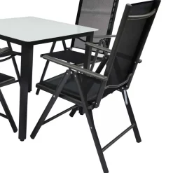 Gartentisch & vier Hochlehner Set - Barreras (fünfteilig)