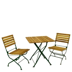 Gartentisch & zwei Stühle Set - Ileteas (dreiteilig)