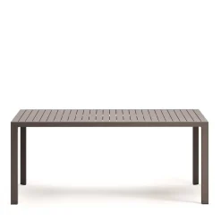 Gartentisch aus Aluminium in Braun - Luvenico