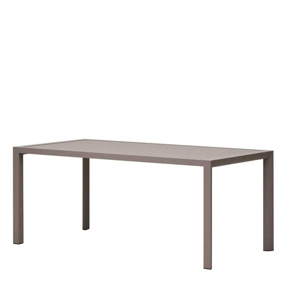 Gartentisch aus Aluminium in Braun - Luvenico