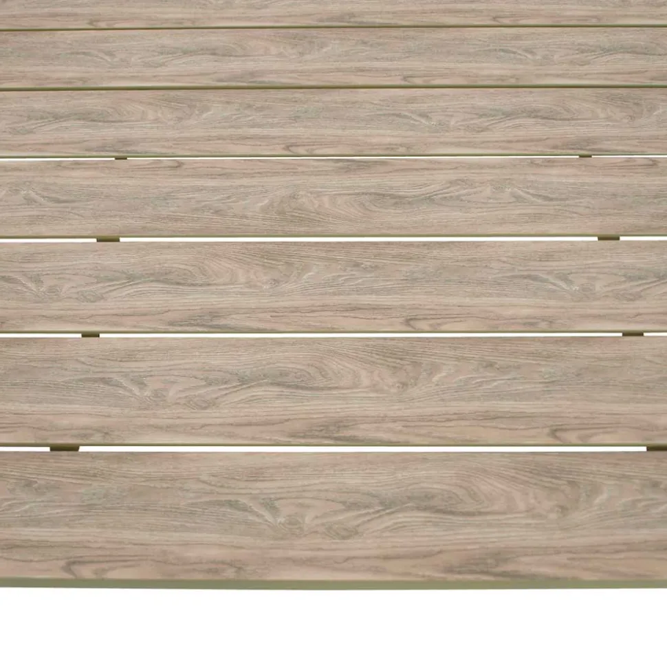 Gartentisch aus Kunststoff Holzoptik Braun - Ruberta