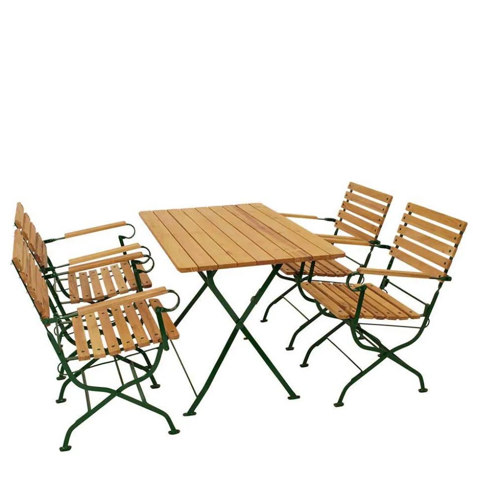 Gartentisch Essgruppe klappbar - Galazo (fünfteilig)