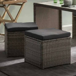 Gartentisch Gruppe aus Polyrattan - Hongkong (fünfteilig)