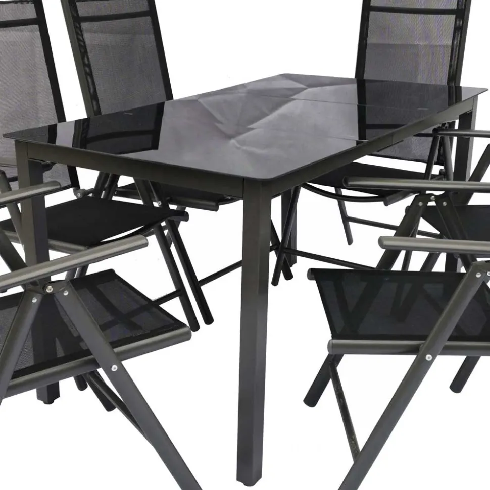 Gartentisch Gruppe in modernem Design - Everest (siebenteilig)