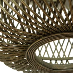 Geflecht Hängeleuchte in Oliv Grün - Enzuena (2er Set)