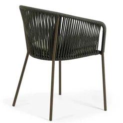 Geflecht Stühle in Dunkelgrün - Zenuvra (4er Set)