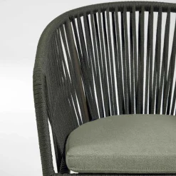 Geflecht Stühle in Dunkelgrün - Zenuvra (4er Set)