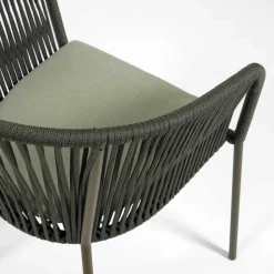 Geflecht Stühle in Dunkelgrün - Zenuvra (4er Set)