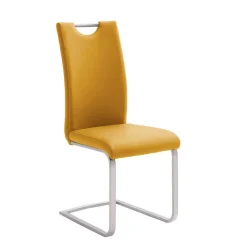 Gelbe Stühle für Esszimmer Carismata als Freischwinger (4er Set)