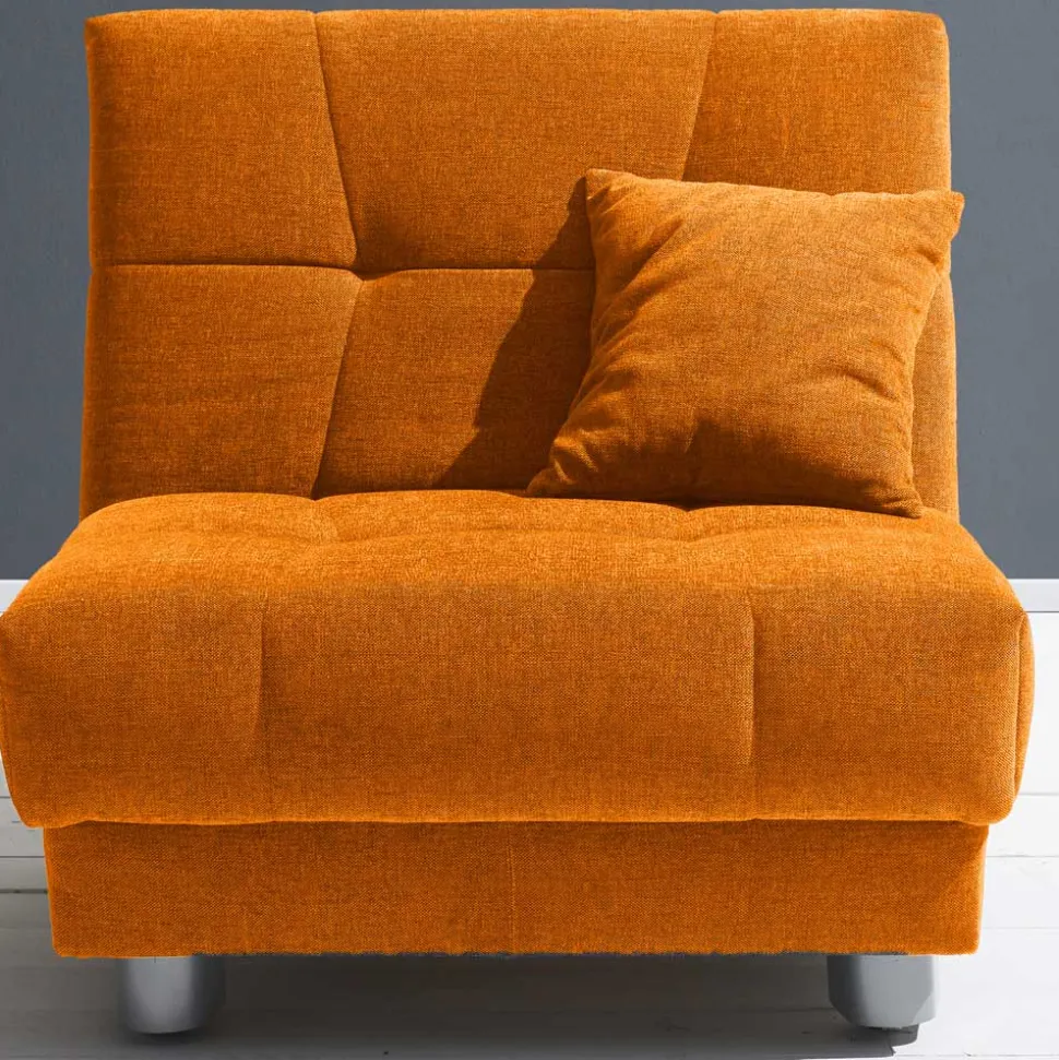 Gelber Schlafsessel mit Flachgewebe Bezug - Babsy