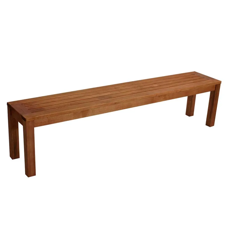 Geölte Eukalyptus Garten Bank Franc ohne Lehne