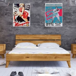 Geöltes Wildeiche Bett in 8 Größen - Eavy