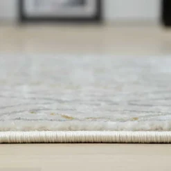 Gemusterter Kurzflor Teppich hell - Ladoria