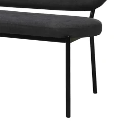 Gepolsterte Esstischbank in Dunkelgrau - Julisk