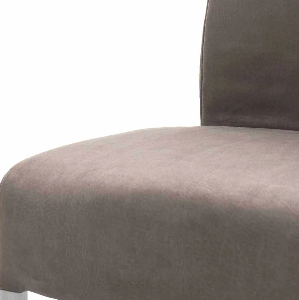 Gepolsterter Freischwinger Stuhl in Braun - Carpreras (2er Set)