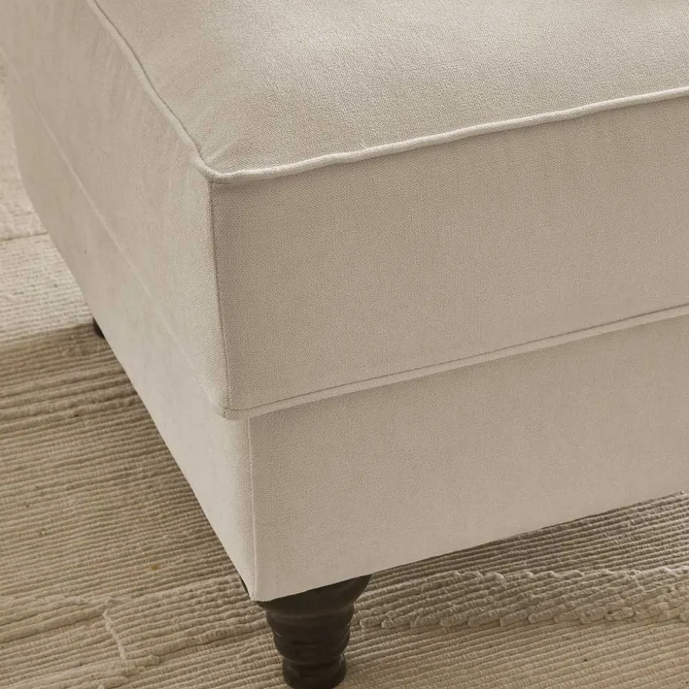 Gepolsterter Hocker im Vintage Landhaus Look - Merandes