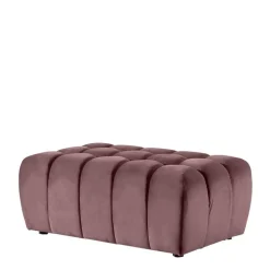 Gepolsterter Hocker in Altrosa - Kanellaz