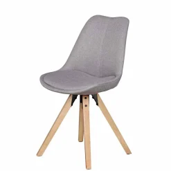 Gepolsterter Schalenstuhl Charisse mit Stoffbezug (2er Set)