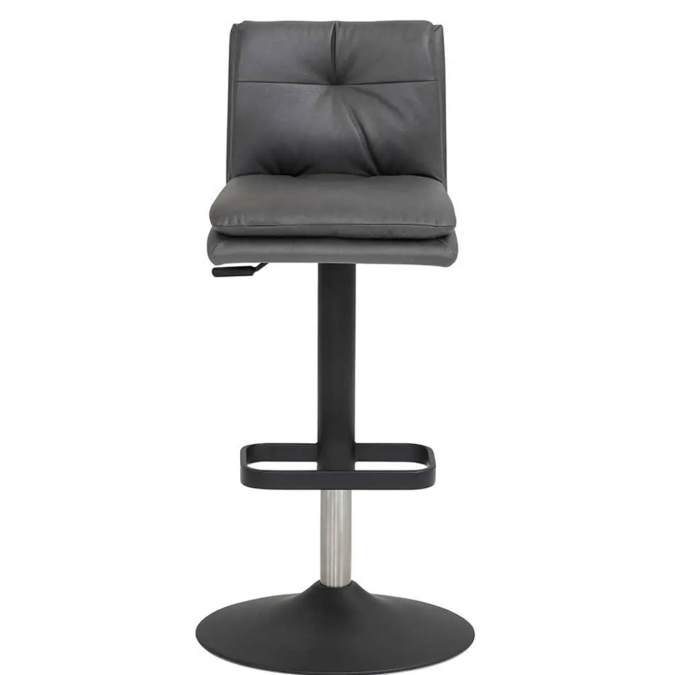 Gepolsterter Tresenstuhl in Dunkelgrau - Teromaso