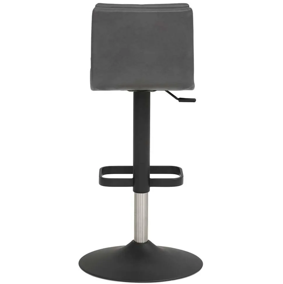 Gepolsterter Tresenstuhl in Dunkelgrau - Teromaso