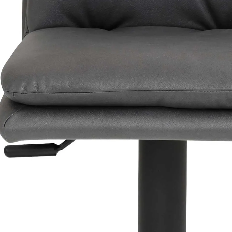 Gepolsterter Tresenstuhl in Dunkelgrau - Teromaso