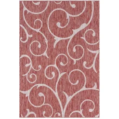 Gewebter Teppich aus PP mit Ornament Motiv - Rick